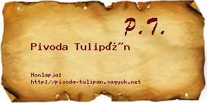 Pivoda Tulipán névjegykártya